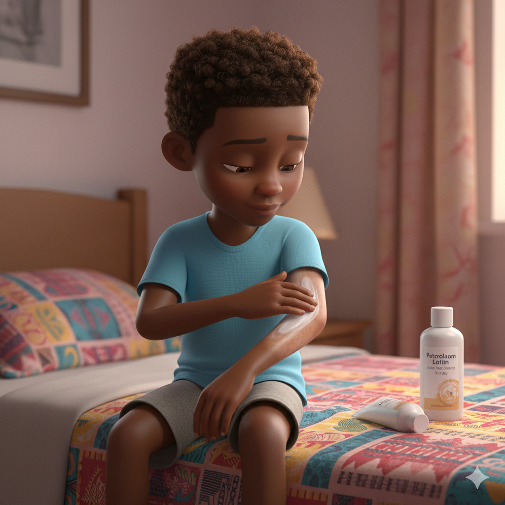 Boy owning his daily routine